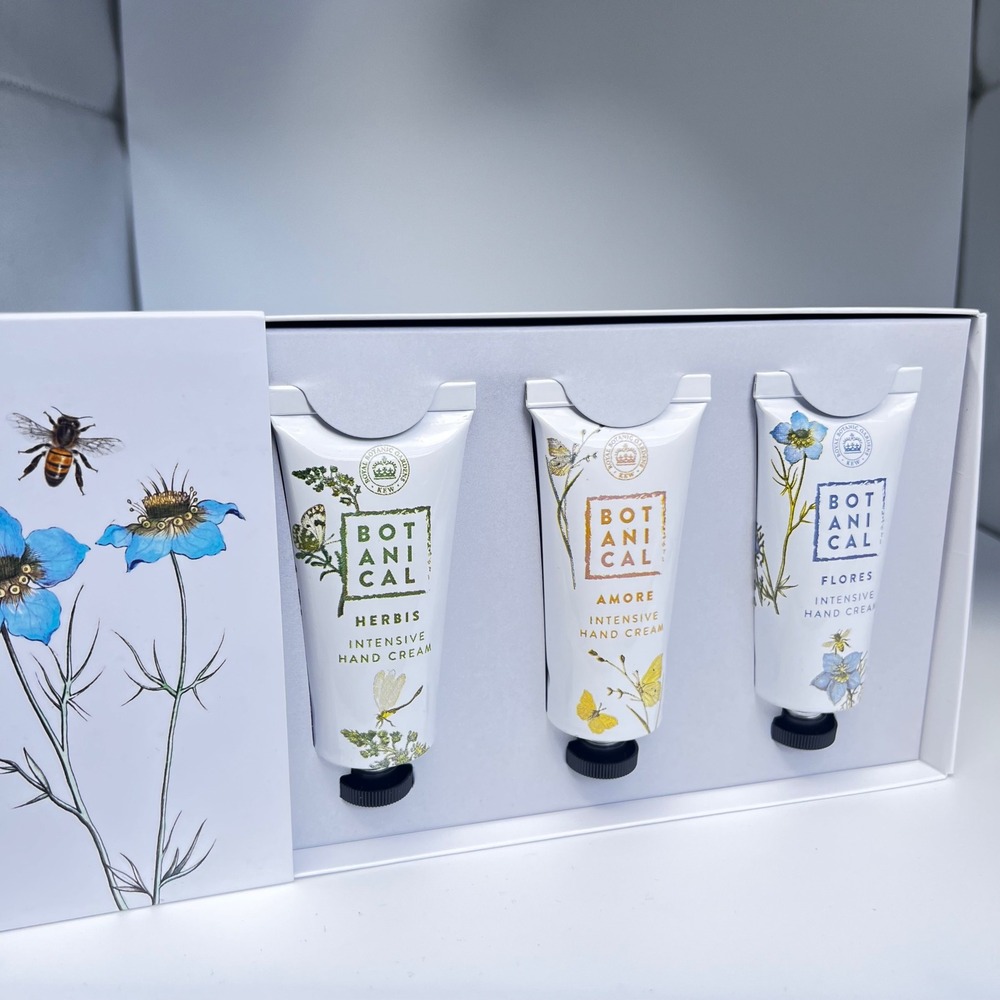 Royal Botanic Gardens Kew Botanical Hand Cream Set of 3x40ml Flores Amore Herbis